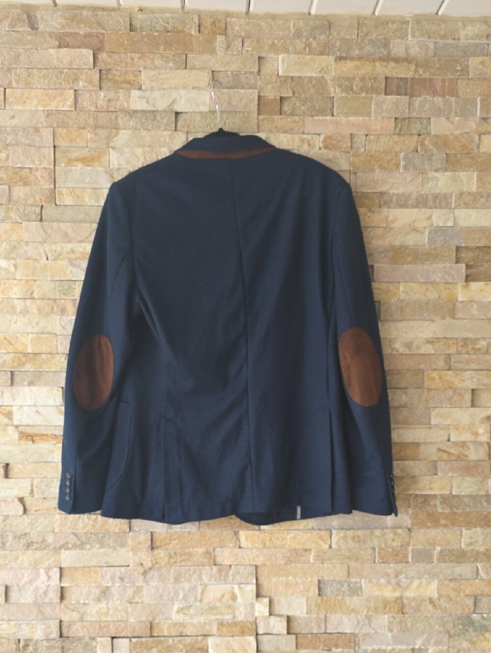 Zara Men's Navy Two-Button Blazer - Picture 4 of 7